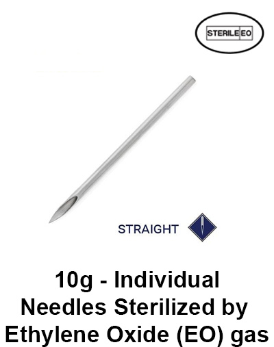 Piercing Needles - Individual Sterile - 10g
