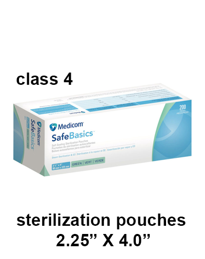 SP-4210-Class 4 Sterilization Pouches-2.25" x 4.0"