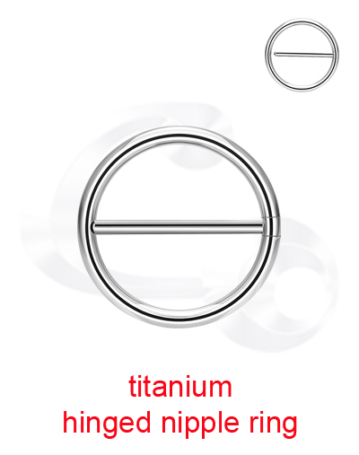 TBCSH3047-Titanium Hinged Nipple Ring